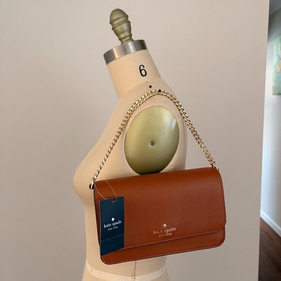 kate spade Handbags - Kate Spade New York Madison Willow Mini Flap Crossbody Bag Brown NWT
